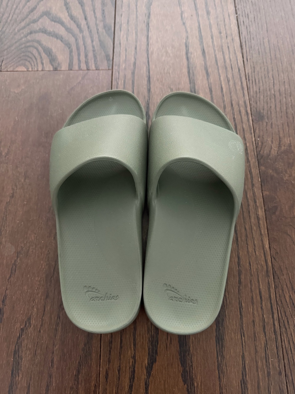 Archies Olive Green Slide Sandals